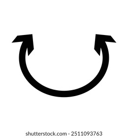 Round circle arrow icon. Simple illustration of round circle arrow vector icon for web design isolated on white background