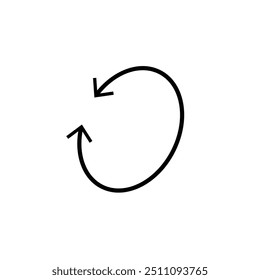 Round circle arrow icon. Simple illustration of round circle arrow vector icon for web design isolated on white background