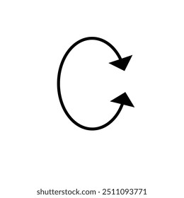 Round circle arrow icon. Simple illustration of round circle arrow vector icon for web design isolated on white background