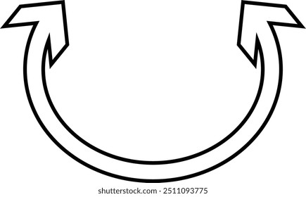 Icono de flecha de círculo redondo. Ilustración simple del icono de Vector de flecha redonda para el Diseño web aislado en el fondo blanco