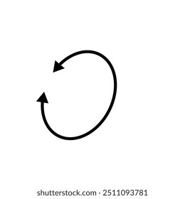 Icono de flecha de círculo redondo. Ilustración simple del icono de Vector de flecha redonda para el Diseño web aislado en el fondo blanco