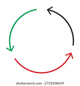 Round circle arrow icon. Simple illustration of round circle arrow vector icon for web design isolated on white background.
