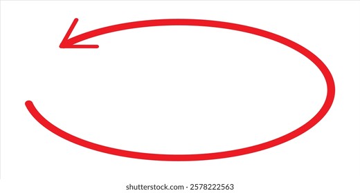 Round or Circle Arrows icon. Black and Red  round Arrows icon Design. Vector illustration.