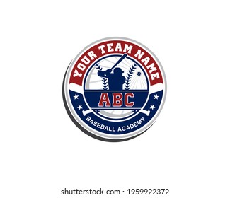 round circle baseball sports emblem logo template