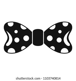 Round circle bow tie icon. Simple illustration of round circle bow tie vector icon for web design isolated on white background