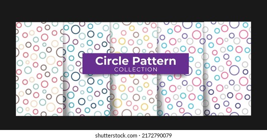 vector de patrón ininterrumpido de color circular 