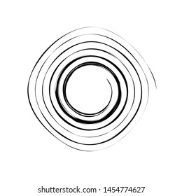 Round Circle Design Element Black Monochrome Stock Vector (royalty Free 