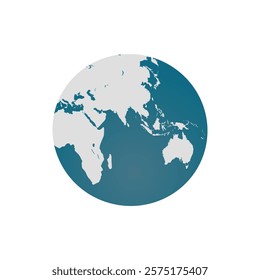 Round Circle Earth Map Geography Vector Design