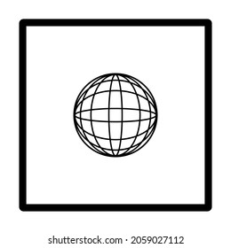 round circle earth world icon vector illustration logo template for many purpose. Isolated on white background