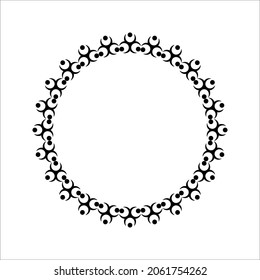 Round Circle Frame Icon on white background. eps 10