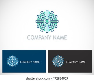 round circle geometry logo