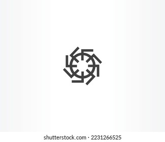 round and circle icon concept logo design