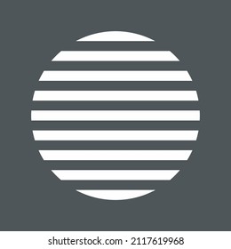 Round circle lattice grating striped vector illustration cut