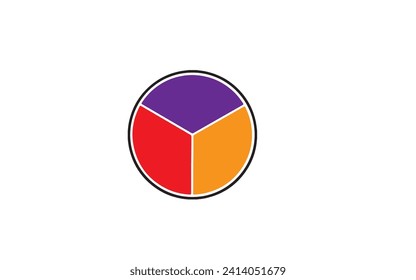 round circle logo design simple eleps logo 3 color  logo design