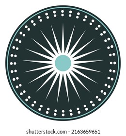 Round Circle Logo Graphic Symbol. Round Abstract Minimalist Shape Pattern for T Shirt Print, Wallpaper Decoration, Logo.