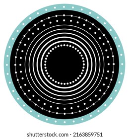 Round Circle Logo Graphic Symbol. Round Abstract Minimalist Shape Pattern for T Shirt Print, Wallpaper Decoration, Logo.