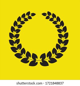 The round circle made of leaf vines for your logo.