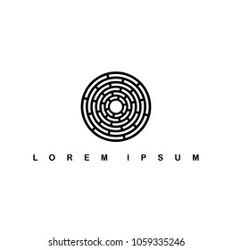 round circle native tribe sign symbol logo vector