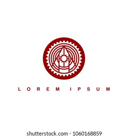 round circle native tribe sign symbol logo vector