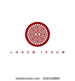 round circle native tribe sign symbol logo vector
