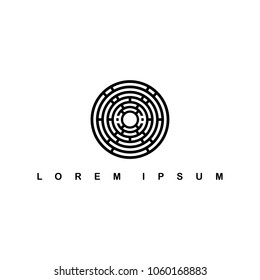 round circle native tribe sign symbol logo vector