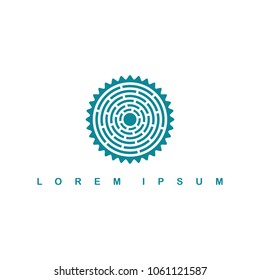 round circle native tribe sign symbol logo vector