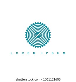 round circle native tribe sign symbol logo vector