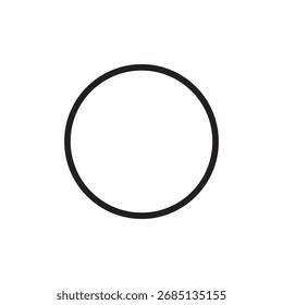 Round circle outline icon vector flat illustration design.
