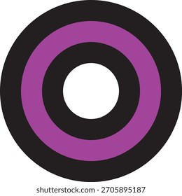 Farbvektorsymbol des runden Kreises 