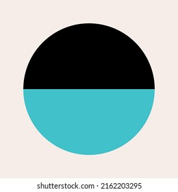 Round Circle Shape Symbol Icon Print. Simple Graphic Round Minimalsit Boho Poster Icon Element. Circle Geometric Abstract Pattern Background for Design Card, Page, Flyer etc.