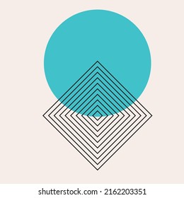 Round Circle Shape Symbol Icon Print. Simple Graphic Round Minimalsit Boho Poster Icon Element. Circle Geometric Abstract Pattern Background for Design Card, Page, Flyer etc.