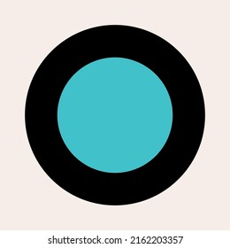 Round Circle Shape Symbol Icon Print. Simple Graphic Round Minimalsit Boho Poster Icon Element. Circle Geometric Abstract Pattern Background for Design Card, Page, Flyer etc.