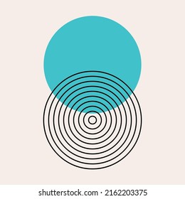 Round Circle Shape Symbol Icon Print. Simple Graphic Round Minimalsit Boho Poster Icon Element. Circle Geometric Abstract Pattern Background for Design Card, Page, Flyer etc.