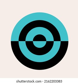 Round Circle Shape Symbol Icon Print. Simple Graphic Round Minimalsit Boho Poster Icon Element. Circle Geometric Abstract Pattern Background for Design Card, Page, Flyer etc.