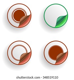 Round Circle Sticker . Vector Illustration .