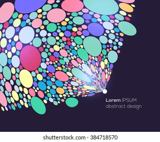 Round circles abstract design for banner, flyer, print 