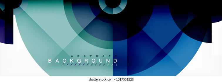 Runde Kreise und Dreiecke, abstrakter Hintergrund, Vektorgrafik