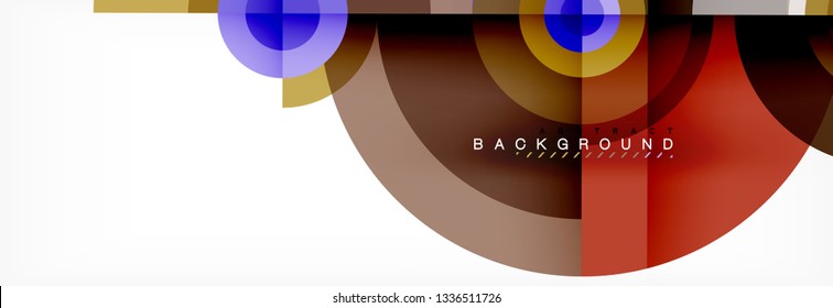 Runde Kreise und Dreiecke, abstrakter Hintergrund, Vektorgrafik