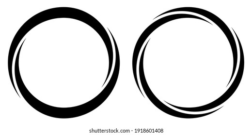 Round Circular Banner Frames Borders Vector Stock Vector (royalty Free 