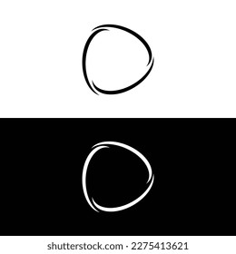 Round circular banner frames, borders, vector hand drawn,