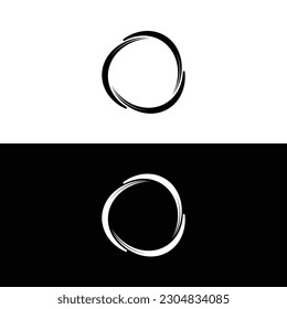 Round circular banner frames, borders, vector hand drawn