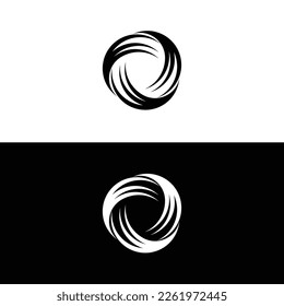 Round circular banner frames. Circle vector logo 