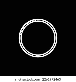 Round circular banner frames. Circle vector logo 