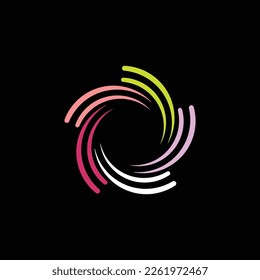 Round circular banner frames. Circle vector logo 