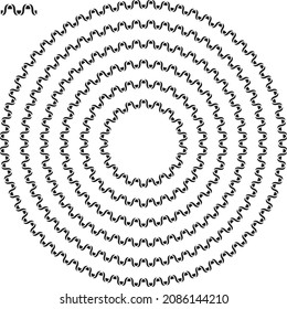 Round circular border frame in a range of sizes.
