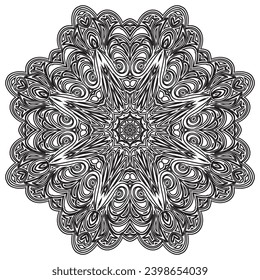 runde kreisförmige Ornament mandala Vektorgrafik.