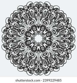 round circular ornament mandala vector illustration.