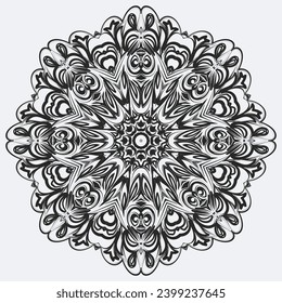 round circular ornament mandala vector illustration.