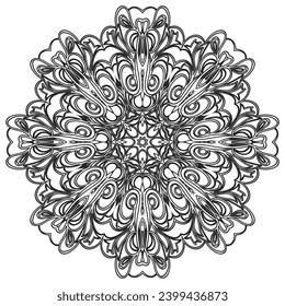 round circular ornament mandala vector illustration.