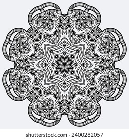 round circular ornament mandala vector illustration.